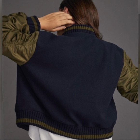 DOLAN Varsity Bomber Jacket Preppy Academia College - Picture 2 of 15